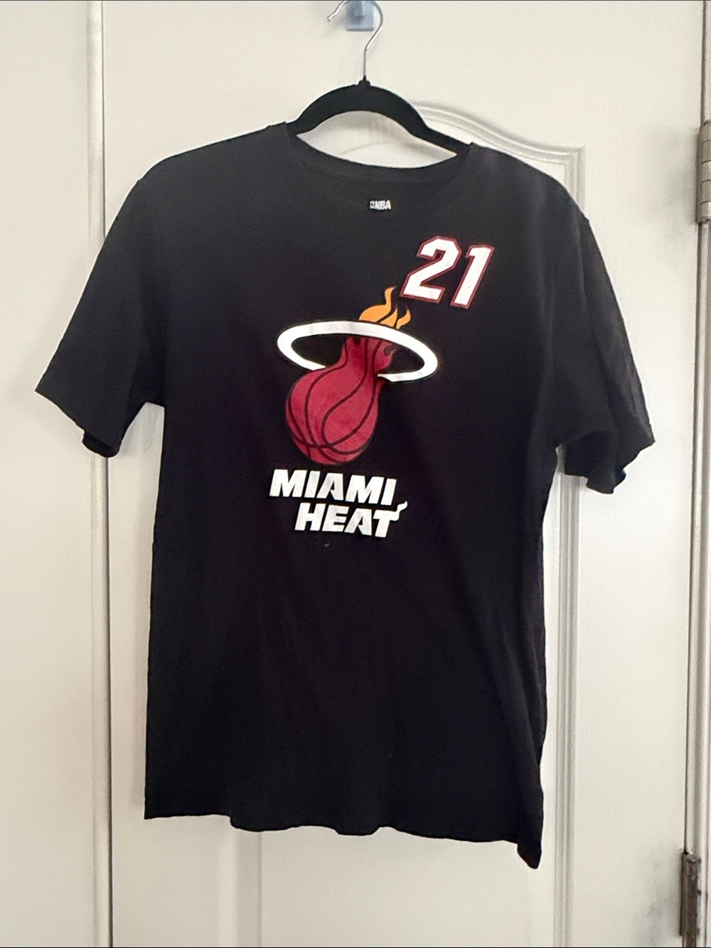 Miami Heat Whiteside #21 Black Graphic Tee